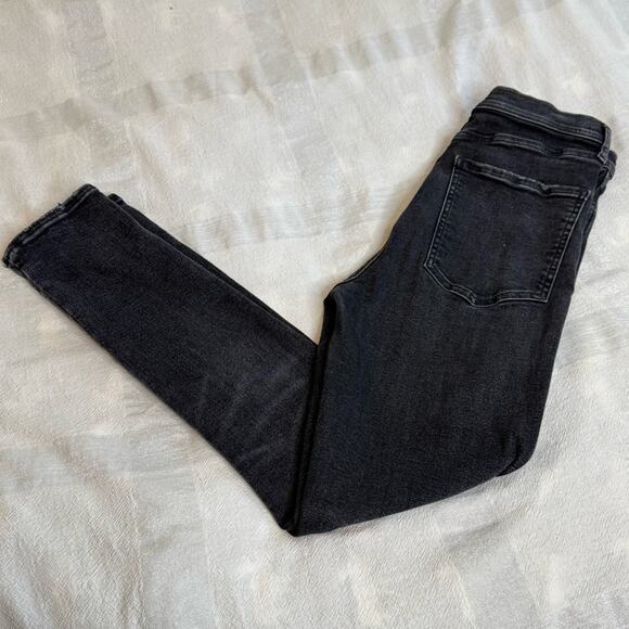 Agolde Roxanne Super High-Rise Skinny Jeans in Dark Gray Black Size 30 - Picture 12 of 13
